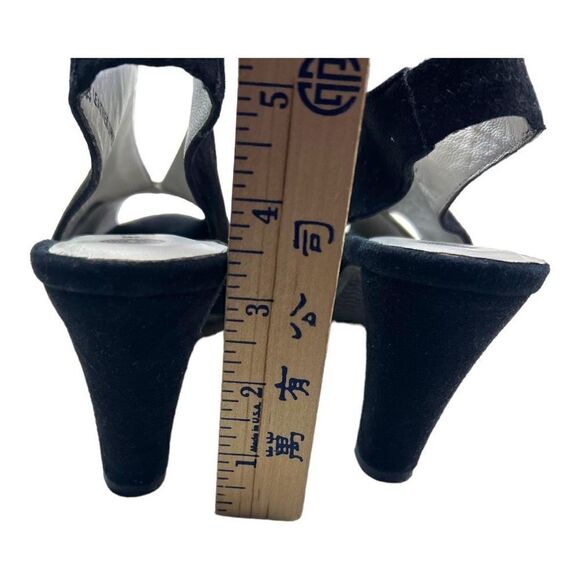 Eric Michael Women's Slingback Peep Toe Peru Cut Out High Heel Black Size 38 - Picture 5 of 10